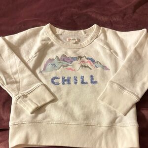 Crewcuts White Sweatshirt with Mountain Chill Graphic